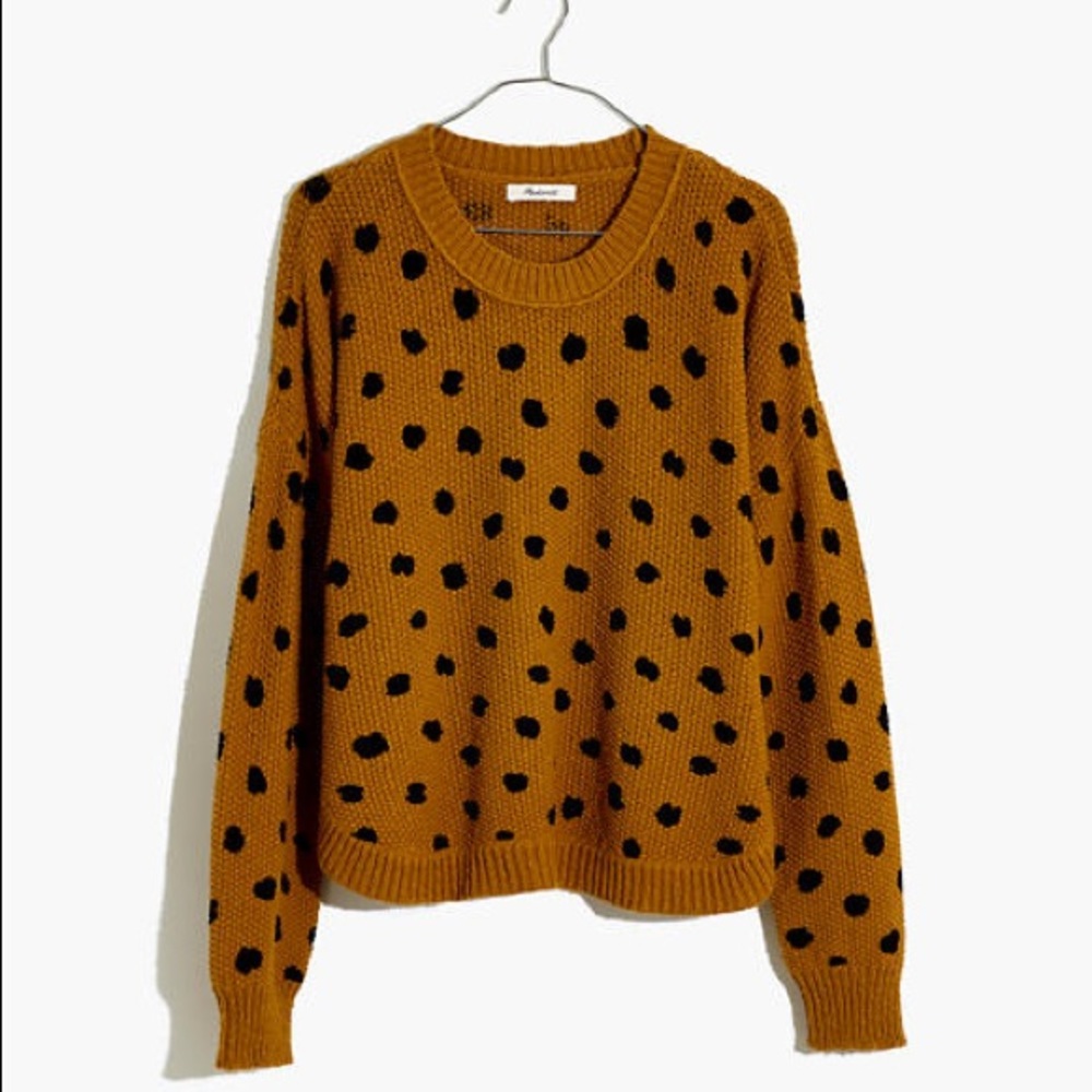 Madewell Painted Spots Pullover Sweater XS NWT